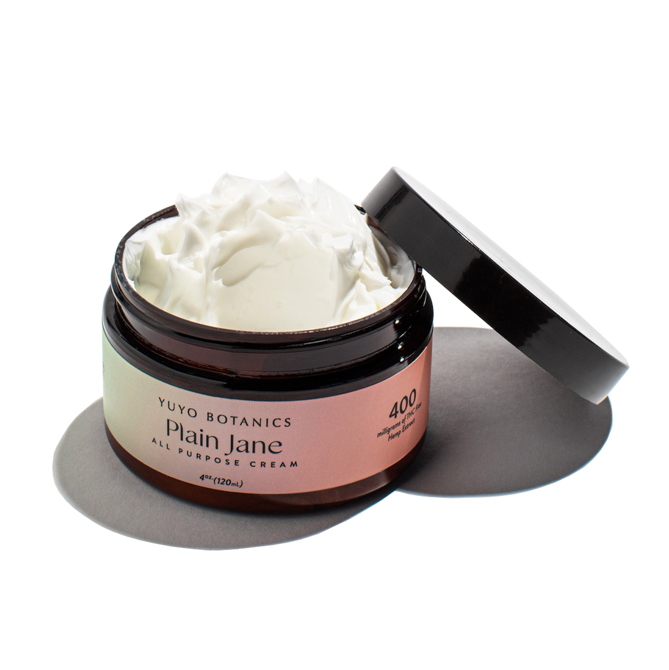 Yuyo Botanics All Purpose Plain Jane Topical Cream for body and face with 400 mg CBD and apricot oil, CBD beauty products